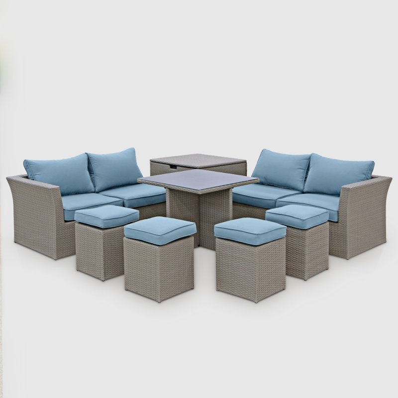 Комплект мебели Greenpatio 8 предметов серый