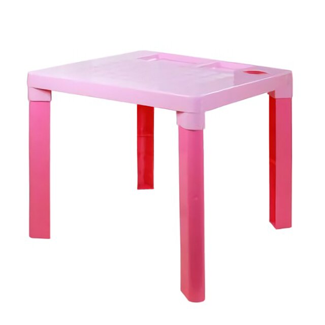 стол пластиковый детский, 51х51х47 см, розовый