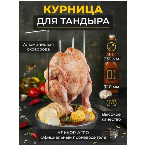 Курница для тандыра, курник для тандыра со сковородой D23 см, Насадка для курицы (Скиф, Аладин mini, Атаман, Александр и др.)