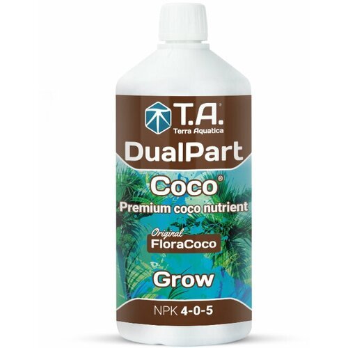 Удобрение минеральное для кокосового субстрата и вегетации Terra Aquatica DualPart Coco Grow 1 л