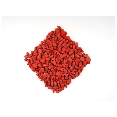 Мраморная крошка окрашенная красная АКД 5-10 мм 5 кг