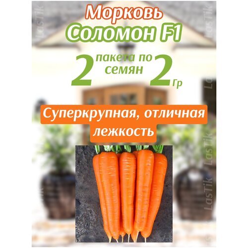 Морковь Соломон F1 2 пакета по 2г семян