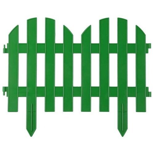 Забор декоративный GRINDA Палисадник 422205, 3 х 3 х 0.28 м, зеленый