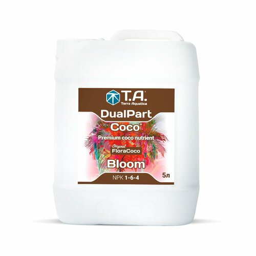 Удобрение минеральное для кокосового субстрата и цветения Terra Aquatica DualPart Coco Bloom 5 л