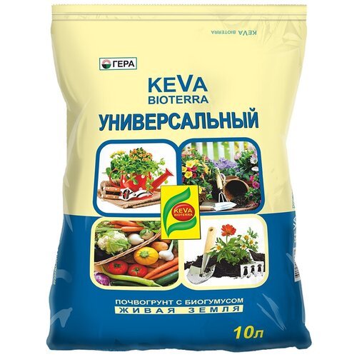 Почвогрунт Гера Keva Bioterra универсальный, 10 л, 3 кг