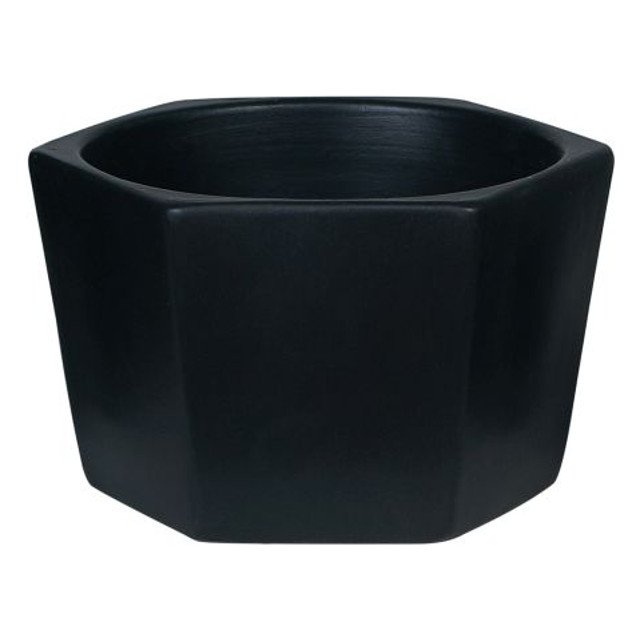 кашпо керамическое Эджес 1,3л d15см h11см шестигранник черный