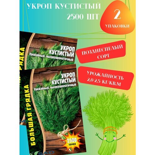 Семена Укроп Кустистый,2 упаковки