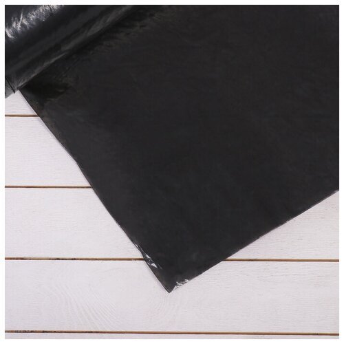 Плёнка полиэтиленовая, техническая, толщина 100 мкм, 3 × 100 м, рукав (1,5 м × 2), чёрная, 2 сорт, Эконом 50 %