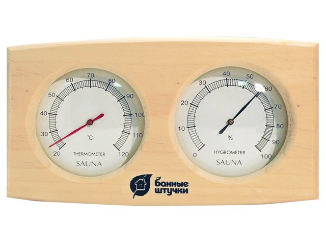 термометр для бани с гигрометром Банная станция 24,5х13,5 см