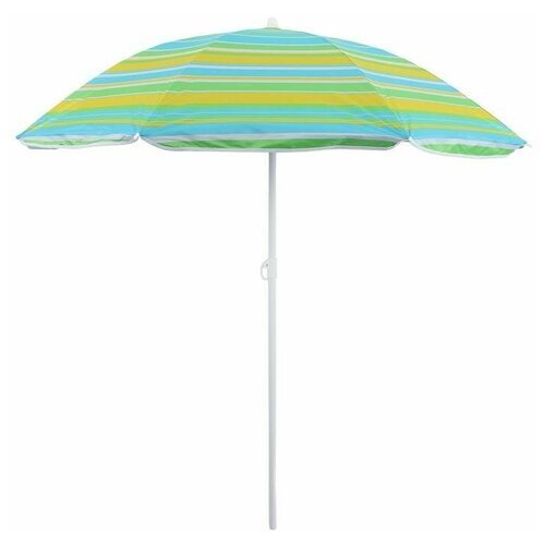 Зонт пляжный 'Модерн' с механизмом наклона, серебряным покрытием, d-180 cм, h-195 см, цвета микс