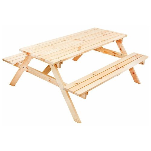 Комплект мебели ФОТОН Пикник (стол, 2 скамьи), без окраски