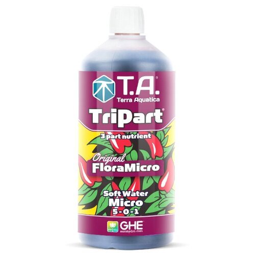 Удобрение для гидропоники GHE Flora Micro SW 1л (Terra Aquatica TriPart Micro SW) для мягкой воды