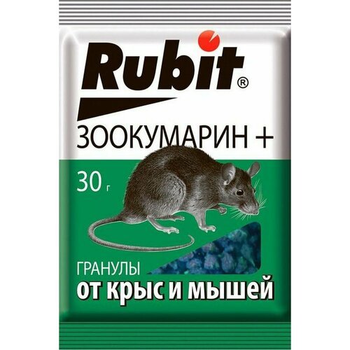 Средство от крыс и мышей Rubit Зоокумарин+ 30г