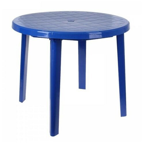 Стол круглый (900х900х750)(синий)