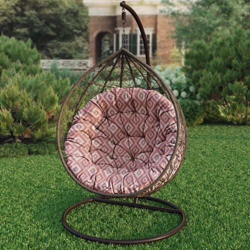 Подушка для садовых качелей, круглая напольная сидушка Алан, розовый