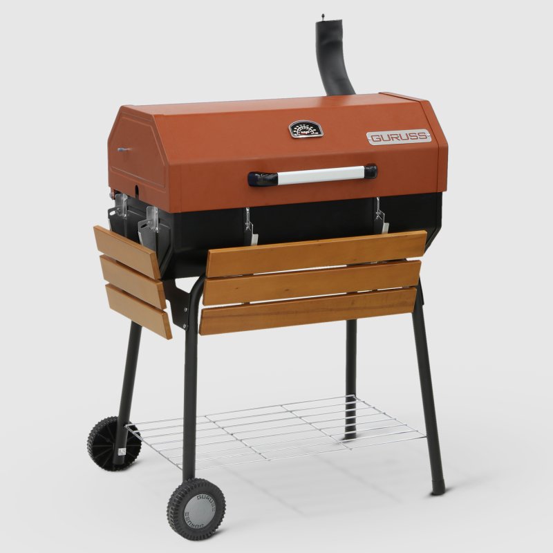 Гриль барбекю угольный Guruss BBQ cg-075 красный