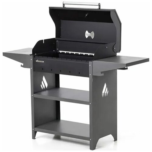 GRATAR Мангал 'Family Standart BBQ FSB2000' 133,2 х 44,1 х 96,6 см, 2 мм, крышка, боковые полки