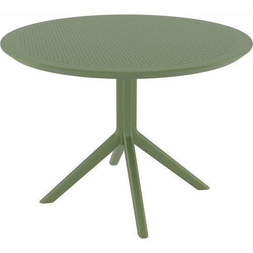 Стол садовый пластиковый Sky Table Ø105, Siesta Contract, оливковый