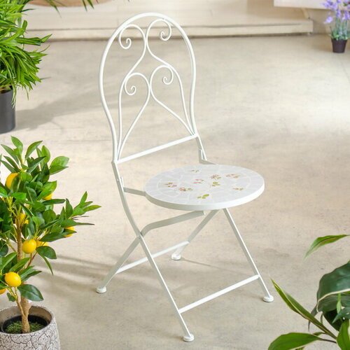 Kaemingk Складной стул с мозаикой Флорентин Тессера 93*51*38 см, металл 841150