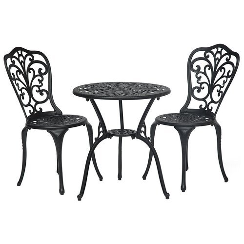 Комплект мебели TetChair Secret De Maison Romance (стол, 2 стула), черный