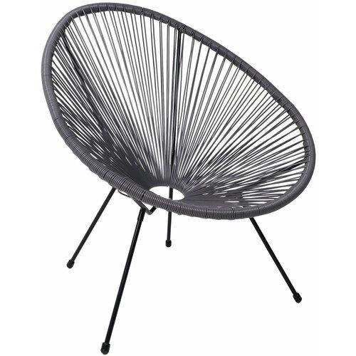 Кресло садовое RIMINI, искусственный ротанг, серый