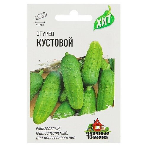 Семена Огурец Кустовой, раннеспелый, пчелоопыляемый, 0,5 г (5 упаковок)