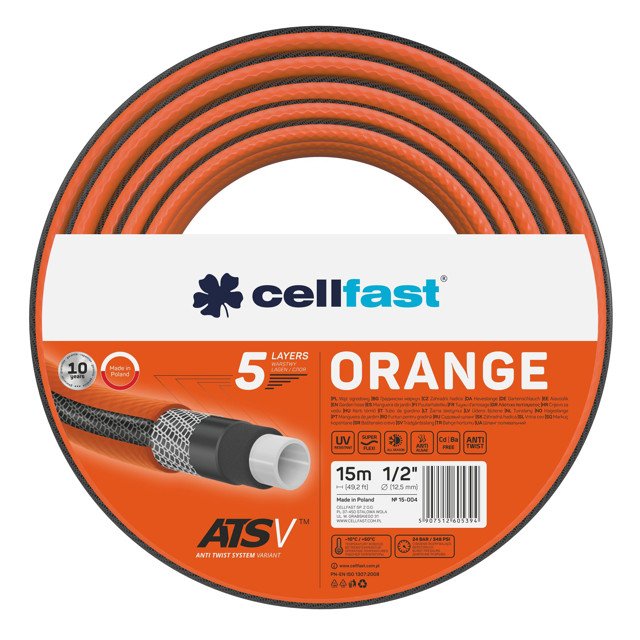 шланг CELLFAST Orange 1/2' 15м 24Бар