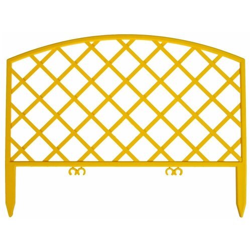 Забор 'Поли сад' декоративный Плетенка желтый h24см 3,2м