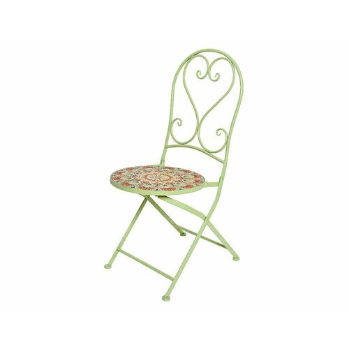 Садовый стул с мозаикой SUMMER MEDITATION, складной, металл, керамика, 93х46х39 см, Kaemingk