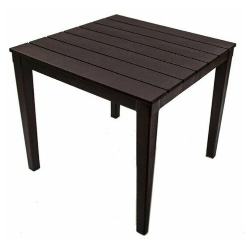 Стол садовый квадратный 'Прованс', 83х83х82 см, пластиковая мебель, кофейный столик для дачи, цвет шоколад
