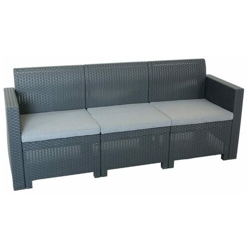 Диван 3-х местный B: rattan NEBRASKA SOFA 3 Венге/Бежевый