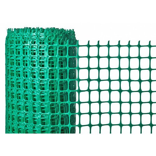 Пластиковая садовая решетка ЗР-15 в рулоне 1х20 м, ячейка 20х20 мм, 140 г/м2, зеленая