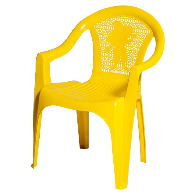 кресло детское 38х35х53,5см желтое пластик