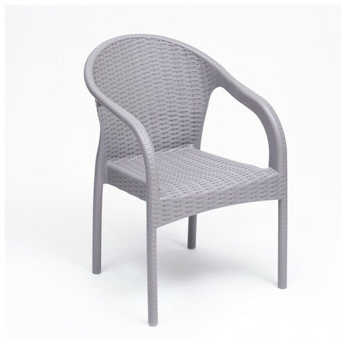 Кресло садовое 'Ротанг' 64 х 58,5 х 84 см, серый