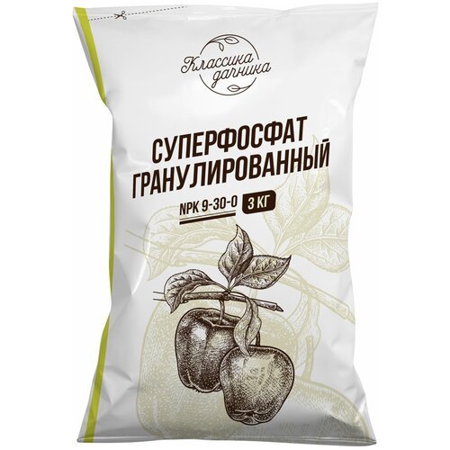 Удобрение минеральное Суперфосфат гранулированный. 3 кг