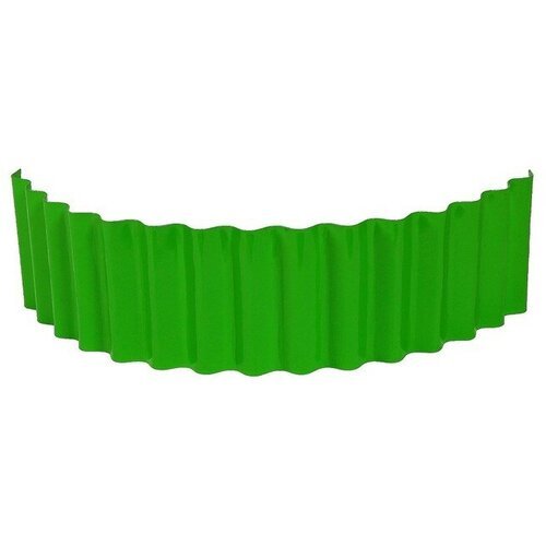 Greengo Ограждение для клумбы, 110 × 24 см, зелёное, «Волна»