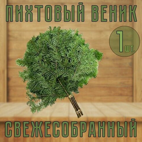 Веник Пихтовый свежесобранный для бани 1шт.