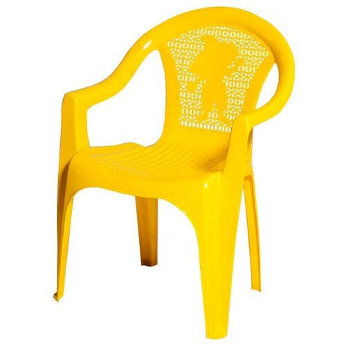 Кресло детское 38х35х53,5см желтое пластик