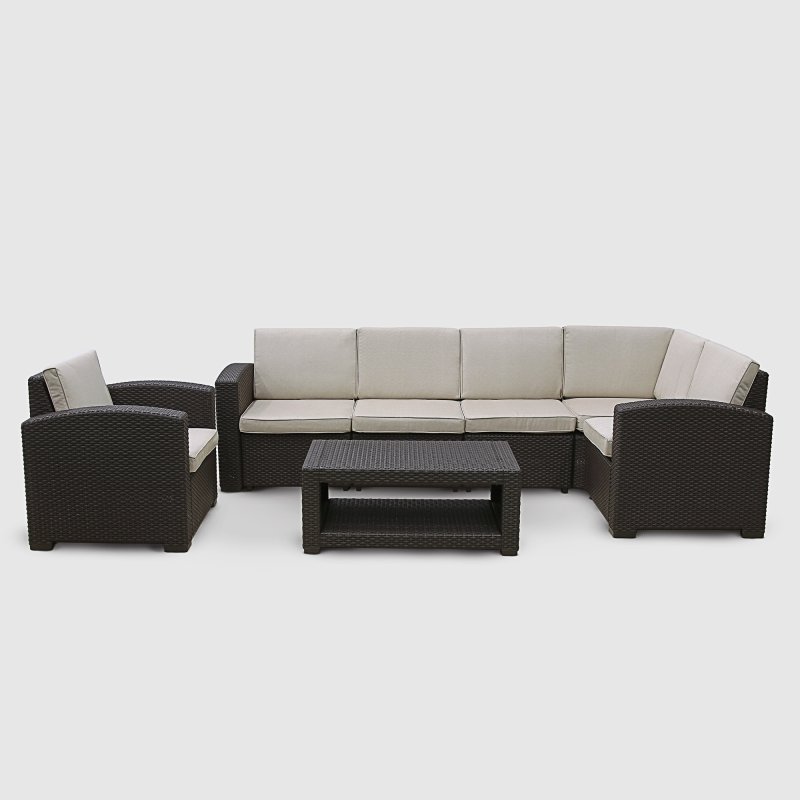 Комплект мебели LF угловой коричневый (SF1-CR4P-T-B/S-B-A15050)