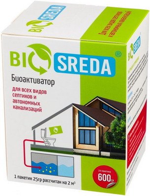 Септик для биотуалетов Biosreda для септиков и автономных канализаций 600 гр 24 пак