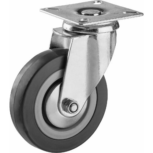 Поворотное колесо ЗУБР резина полипропилен d 100 мм г п 65 кг (30956-100-S)