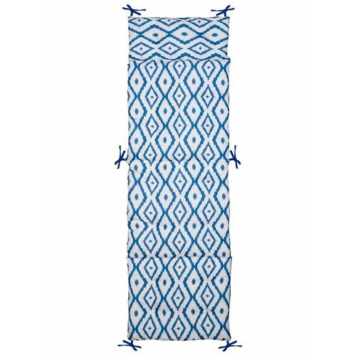 Подушка для садовой мебели 180x55 см цвет сине-белый