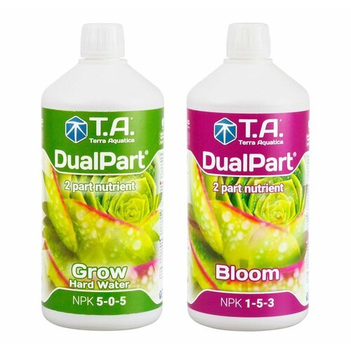 Комплект удобрений Terra Aquatica DualPart Grow HW + Bloom 1 л