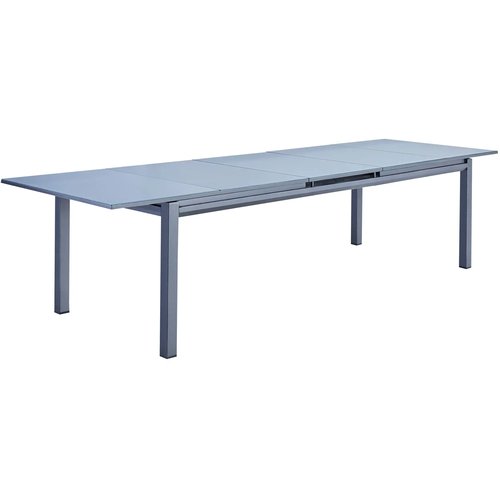 Садовый стол раздвижной Aluminum rain 256/320x100x76 см алюминий/стекло антрацит